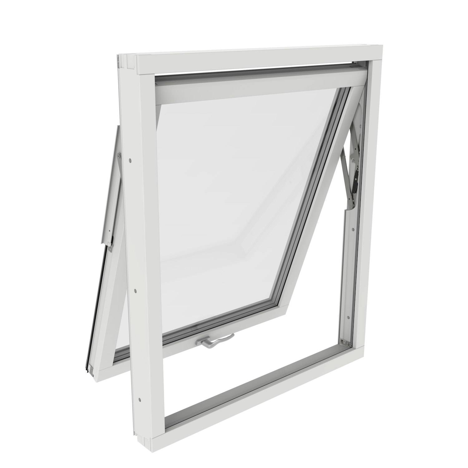 Vridfönster Outline 3-Glas Aluminium BxH 120x130 cm 3-glas Vitmålat Aluminium