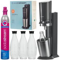 SodaStream Crystal 3.0 Sparkling Water Maker + 3 karafki glasflaskor