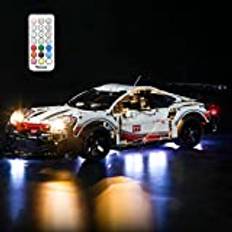 BRIKSMAX LED-belysningskit för LEGO Technic Porsche 911 RSR – kompatibel med Lego 42096 byggklossar modell – inkluderar inte Lego setet