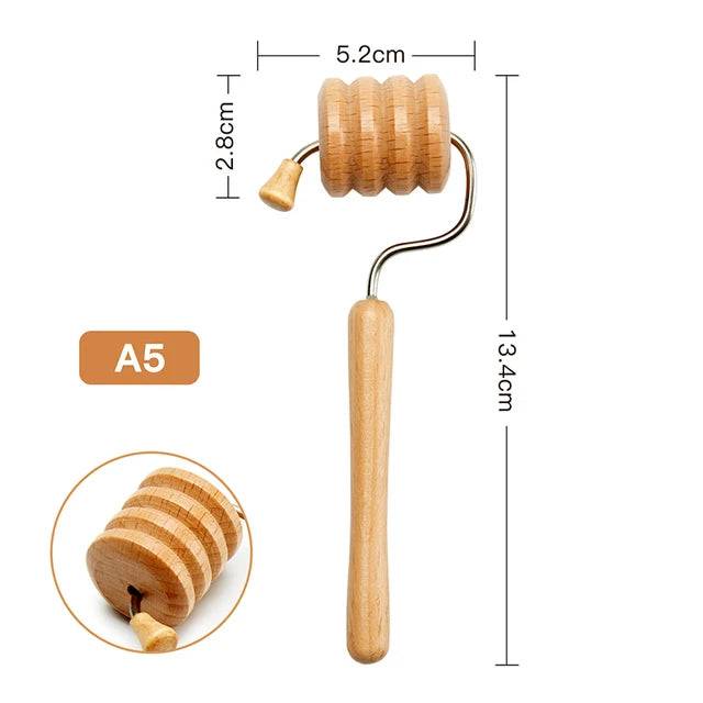 Face Massager Maderoterapia Face Roller Mini Wood - A5