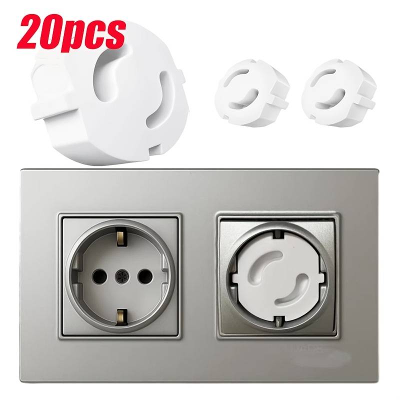 TEMU 20 Sets Of Eu-standard Korean-style Socket Covers, Safety For, Socket Protection Covers For Living Rooms And Bedrooms, Preventing From Accidentally The Sockets