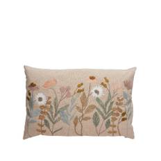 Inielle pudebetræk sand 60x40 blomster