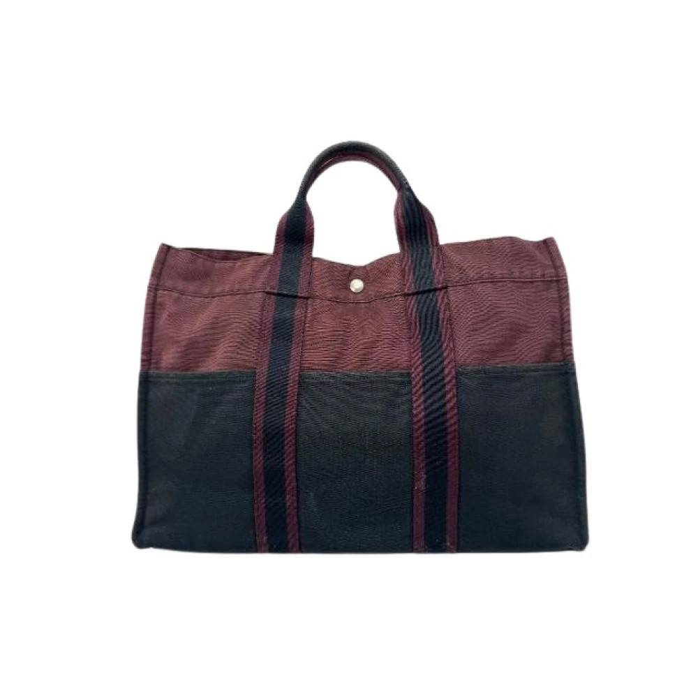 Hermès Vintage Pre-owned Canvas Tote Bag - Vintage - Dame - Lilla - ONE SIZE -