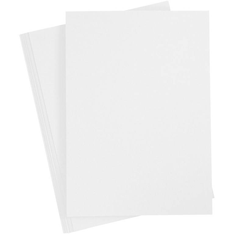Slät Cardstock - A4 - Snövit - 20st - 180g