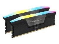 (ComputerSalg) CORSAIR Vengeance RGB - DDR5 - sæt - 64 GB: 2 x 32 GB - DIMM 288-PIN - 6000 MHz / PC5-48000 - CL30 - 1.4 V - ikke bufferet - sort