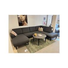 OUTLET - STAMFORD U-SOFA - MØRKEGRÅ OAKLAND STOF - MÅL: 322 X 210 CM.