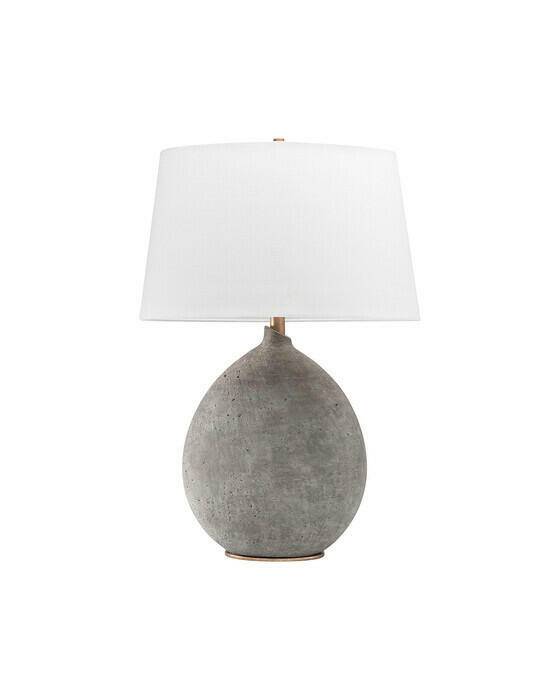 Hudson Valley Lighting Denali bordslampa grå - Grå / Vit (L: 31 x H: 72 x Ø: 48 cm)