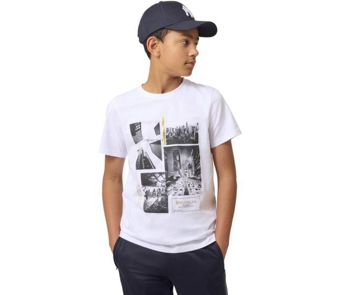 Ossian JR t-shirt, WHITE, Barn, 134-140