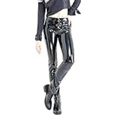 Latex gummi jeans leggings byxor anpassad catsuit,rosa, L