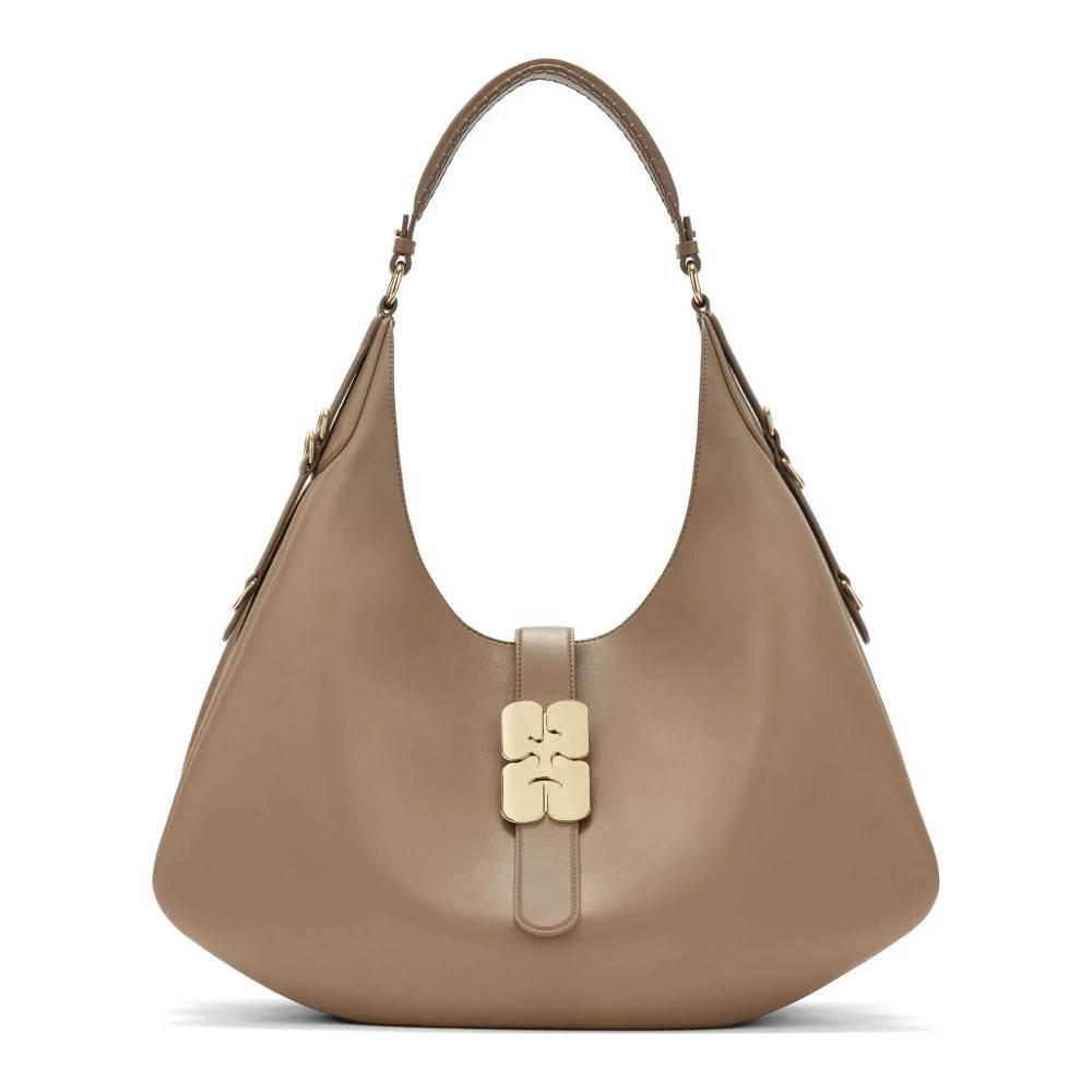 Ganni Large Kat Shoulder Bag - Tasker - Dame - Brun - ONE SIZE - Uld