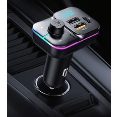 Bluetooth 5.0 FM Transmitter til Bil (RGB)