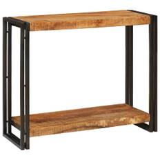 vidaXL Konsolbord Brun 90 x 33 x 75 cm Massivt grovt mangoträ