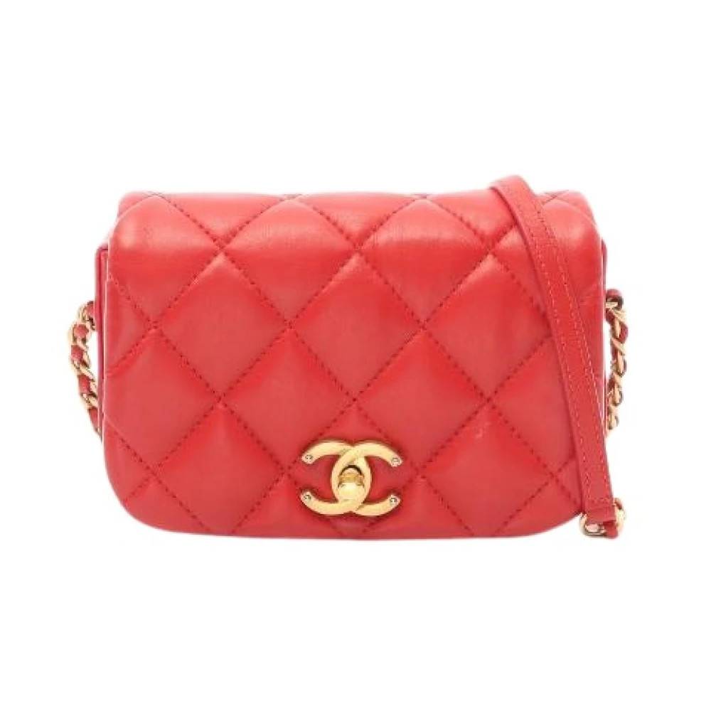 Chanel Vintage - Pre-owned Matelasse Lammskinns Axelremsväska Mini Vintage - Dam - ONE Size - Läder
