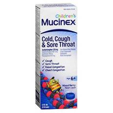 Mucinex, Childrens Cold Cough Sore Throat Liquid, Mixed Berry 4 oz