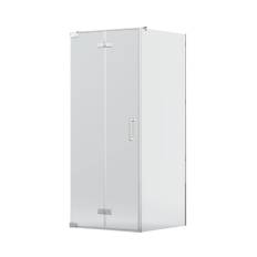 Duschhörn JUNGBORN sette 100x100 krom klarglas vikdörr vänster/vägg höger smutsavvisande med handtag