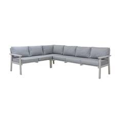 Träsoffa Ute Eden Wood Ransvik Hörnsoffa 200 x 270 cm inkl Dynor Greige