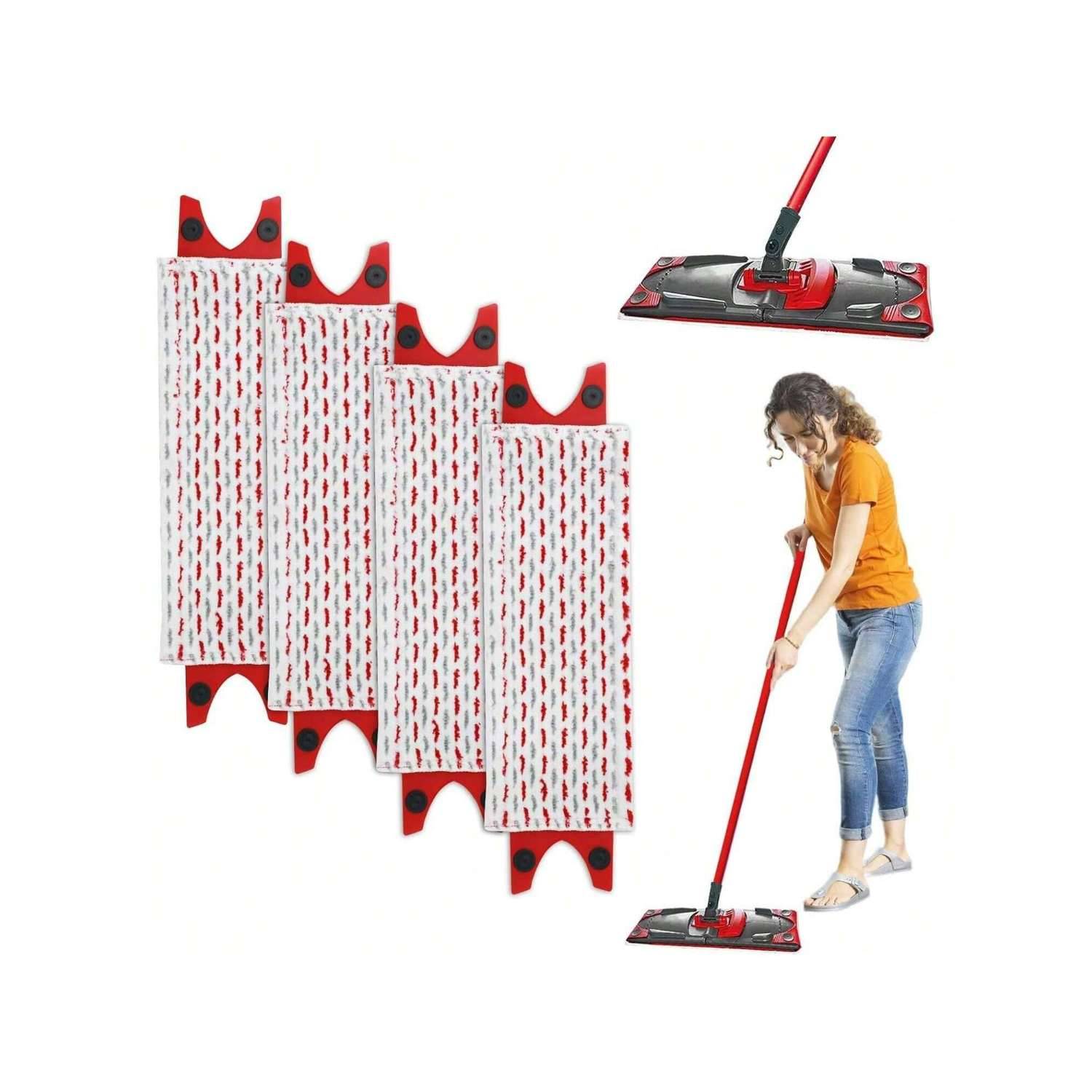 Mikrofiberdukar Påfyllning Mopp för Vileda 1-2 Spray, för Vileda Ultramax/UltraMax Plus/Easy Wring UltraMax Mopp, Mopphuvud Ersättning white
