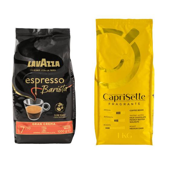 Coffee beans set Lavazza Espresso Barista Gran Crema + Caprisette Fragrante, 2 kg