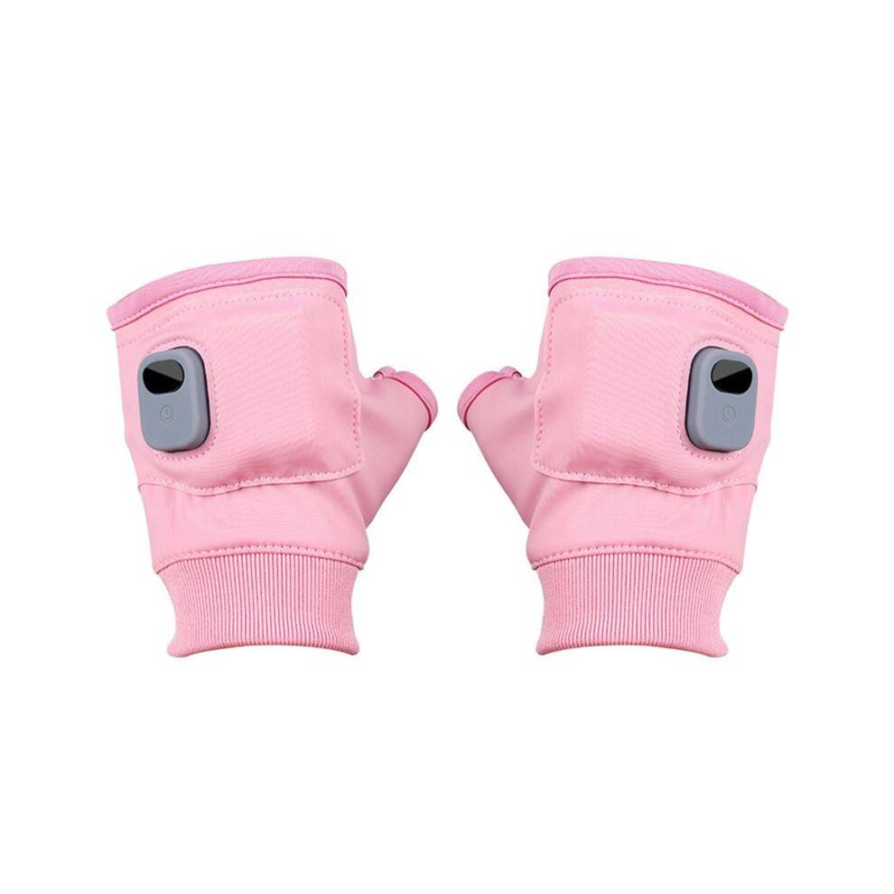 Rechargeable Portable Heating Gloves Heated Fingerless Gloves with Digital Display Thermostatic Heated Gloves A