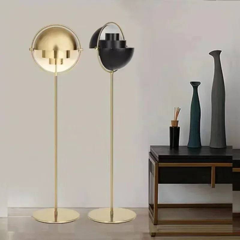 Stilren Glöd - Lyxig LED Bordslampa i Svart och Guld - Svart / Trefärgad ljus / 38cm x 56cm