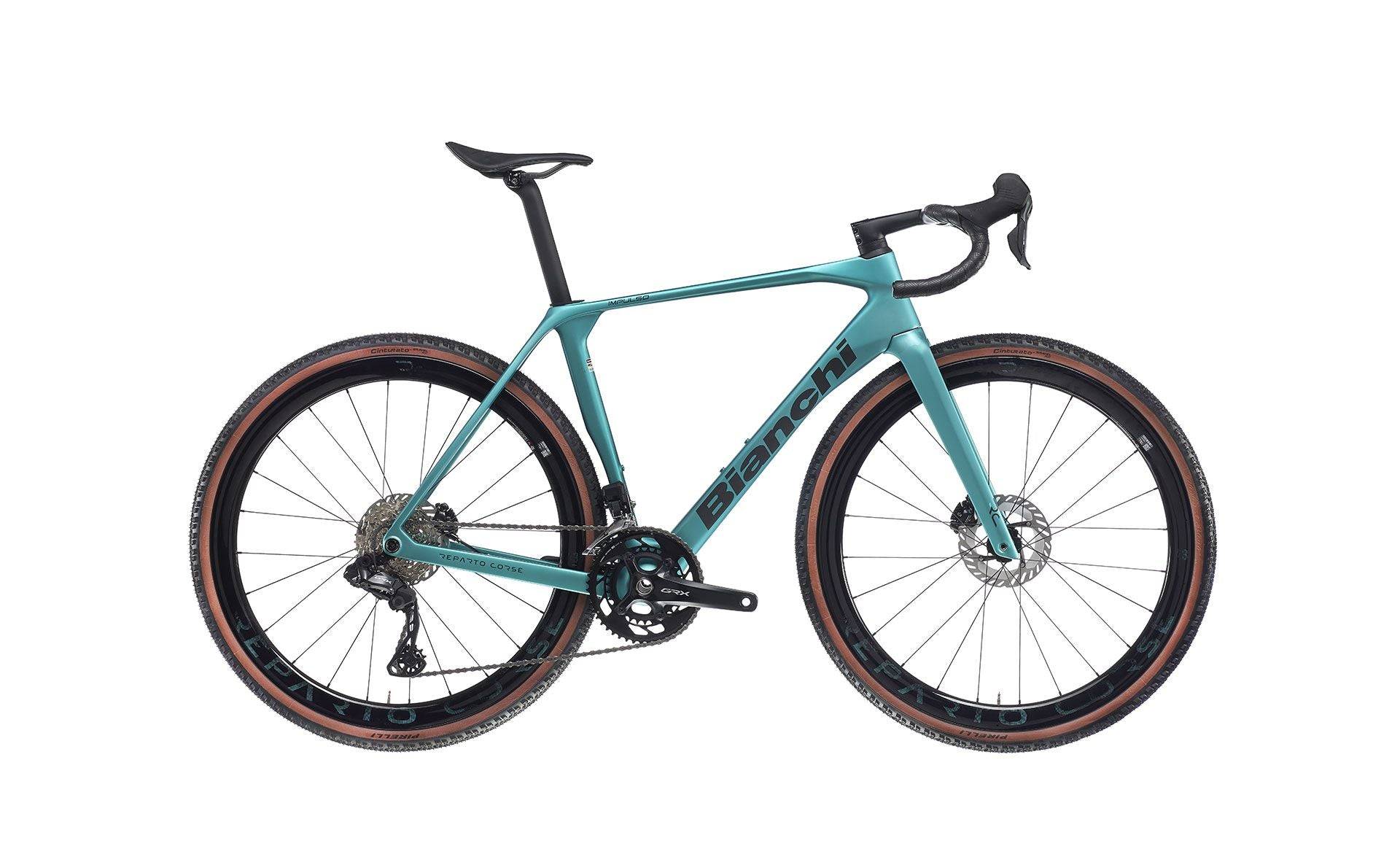 Bianchi Impulso RC 2025 - Shimano GRX 2x12sp - Reparto Corse RC43 - 017 / m / metallic celeste / grafite / ck16 (m)