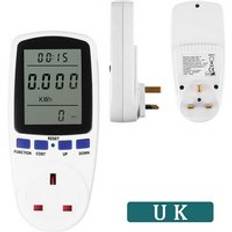 Eu / uk / au-kontakt ac digital spänning wattmeter strömförbrukning watt power meter plug energimätare el analysator monitorer. - Uk-kontakt