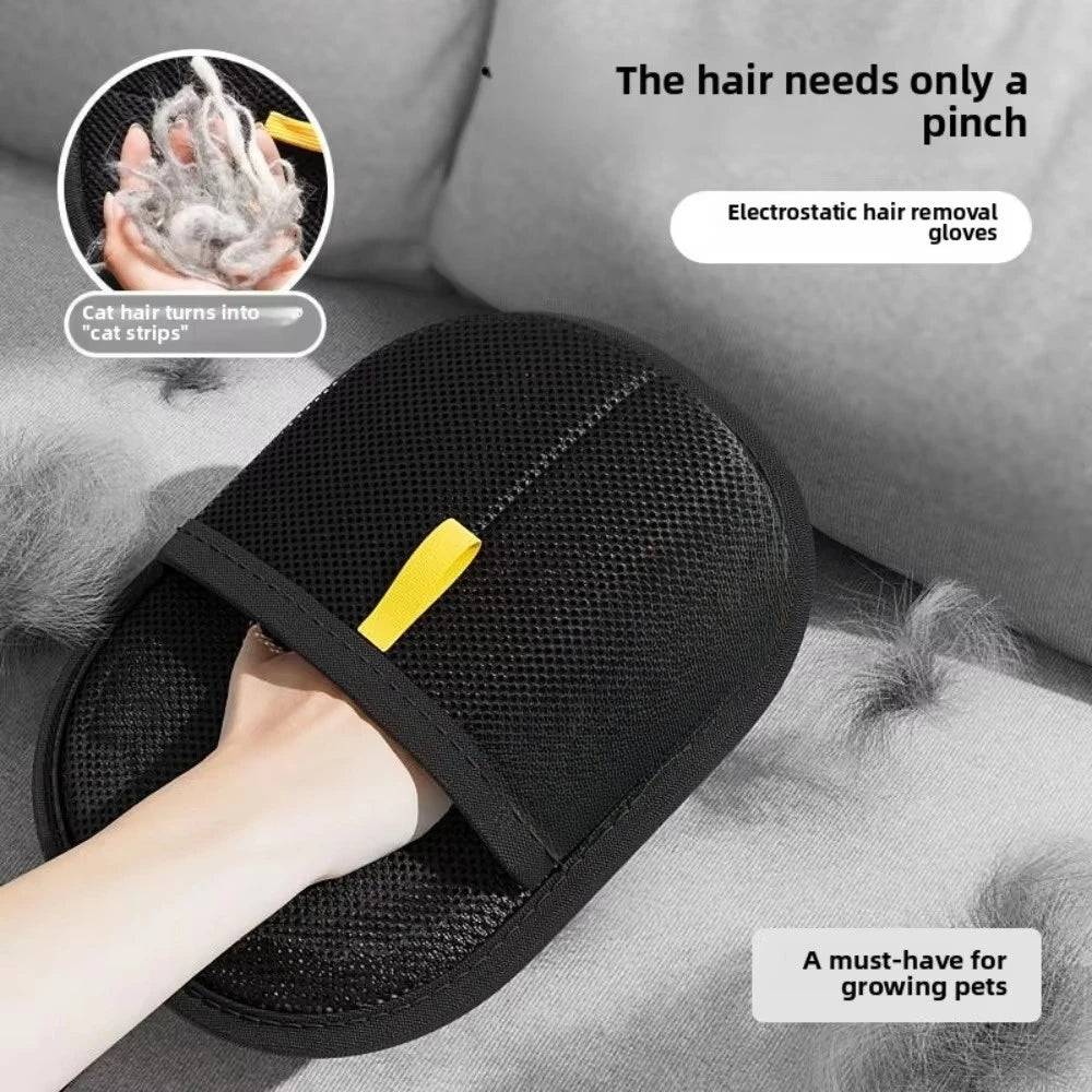 Pet Hair Remover Grooming Glove | Cat & Dog Fur Cleaner - big eye 2PCS / Germany