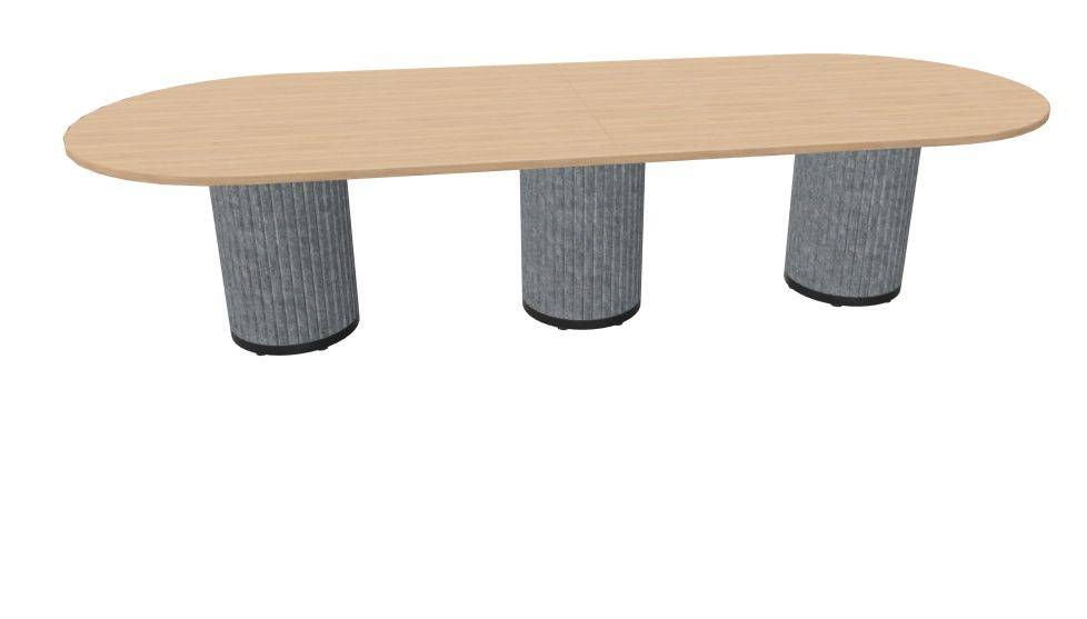 Partos mødebord 320 x 120 cm Amber Oak Melamine / Grey PET.