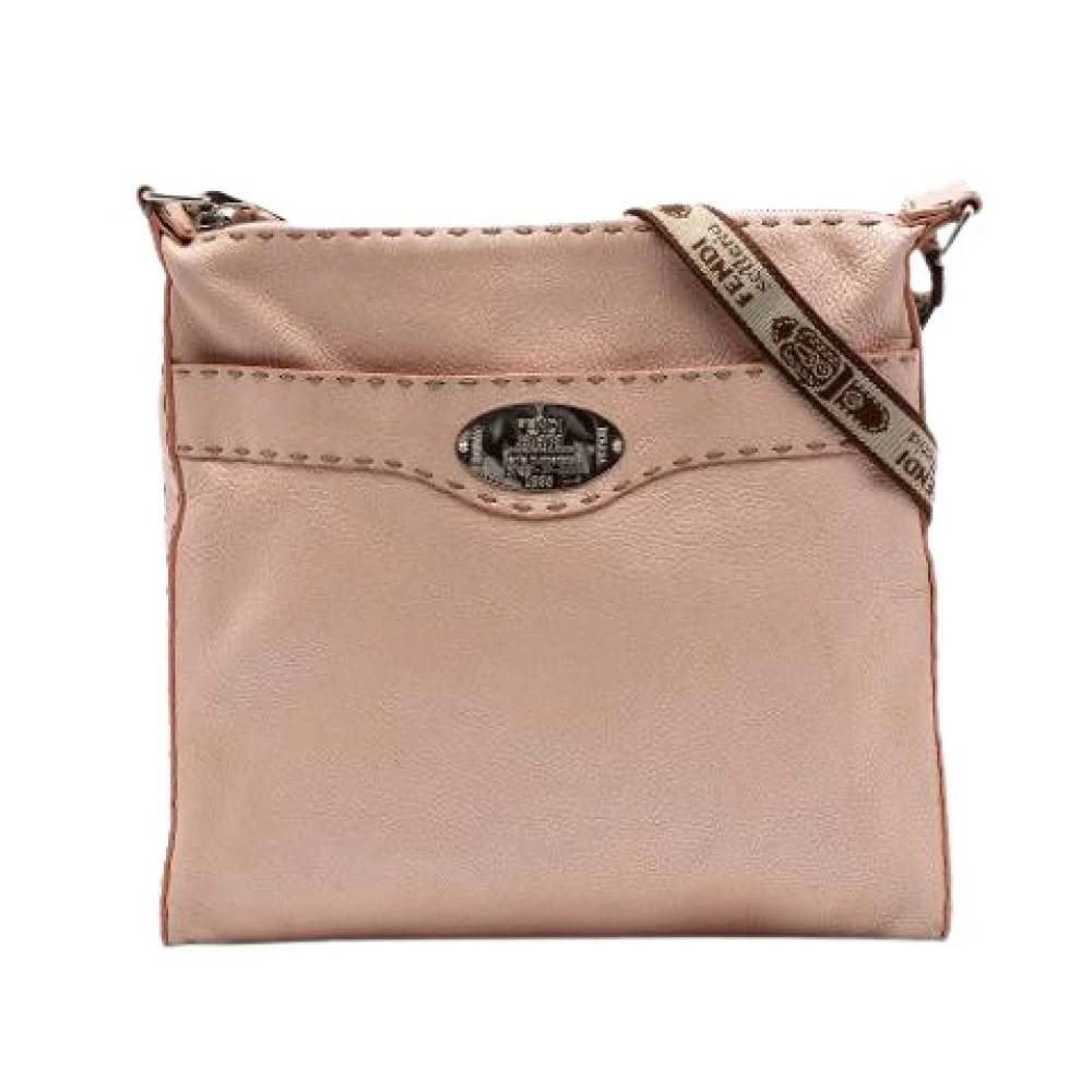 Fendi Vintage Pre-owned Crossbody Taske - Vintage - Dame - Lyserød - ONE SIZE - Læder