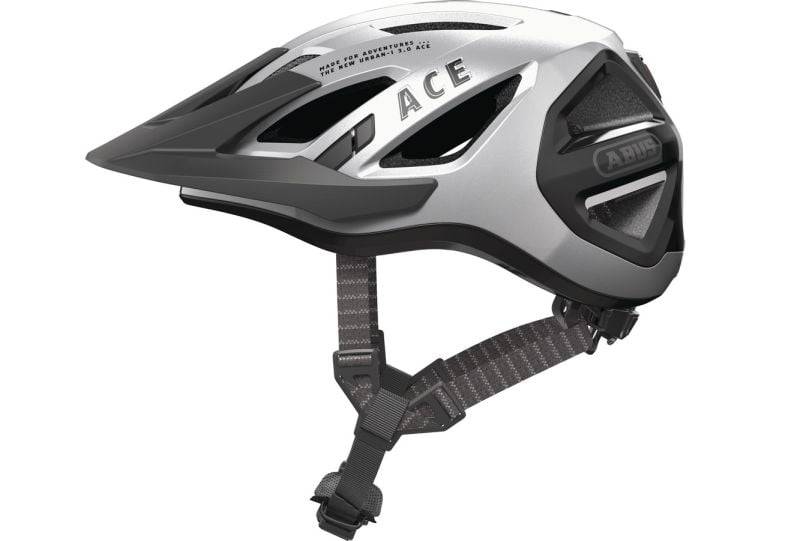 Abus Urban-I 3.0 Ace Cykelhjälmar, Gleam Silver, S (51-55cm)