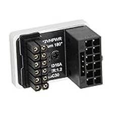 CCYLEZ GPU PCIe-, 600 W 12 V HPWR 16 stift till 16 stift hane till hona 180° adapterkort, för skrivbord grafikkort (PH316 silver)