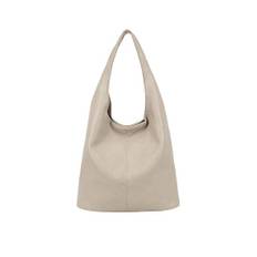 Ulrika Design - Ulrika Fur A-Line tote - Beige axelkasse i mjuk skinnimitation