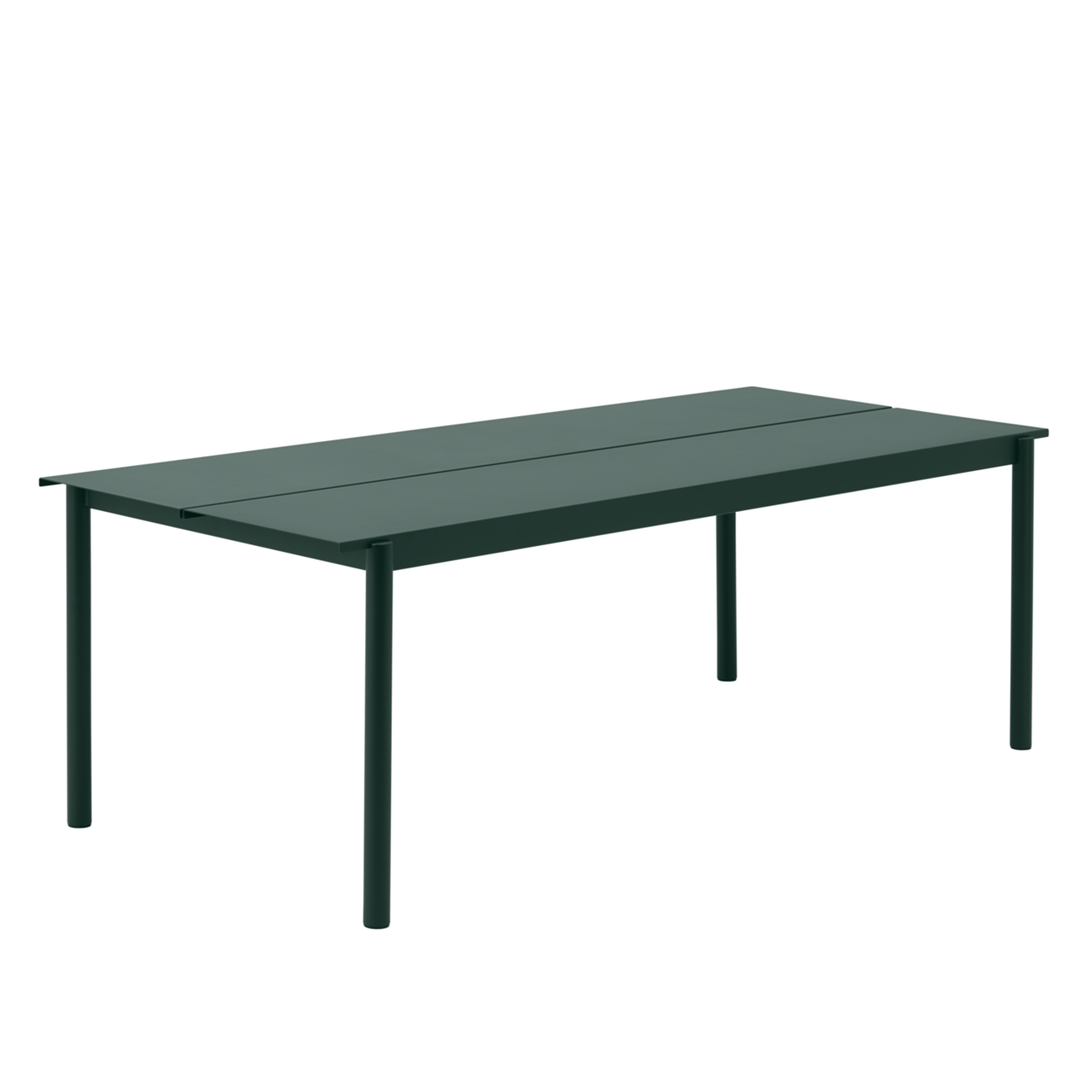 Muuto Linear Steel Havebord Dark Green 220 x 90 cm