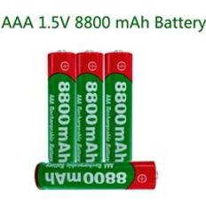 2021 nya 1.5v aaa uppladdningsbara batterier 8800 mah aaa 1.5v alkaliska uppladdningsbara batterier för led-ljusleksak mp3 - 8 st
