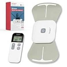 TERAPIO Trådlös TENS Maskin för Naturlig Smärtlindring. Bärbar TENS Apparat och EMS Muskelstimulator med Fjärrkontroll. Uppladdningsbar, 15 Lägen för Rygg, Nacke, Arm, Knä och Allmän Märtlindring.