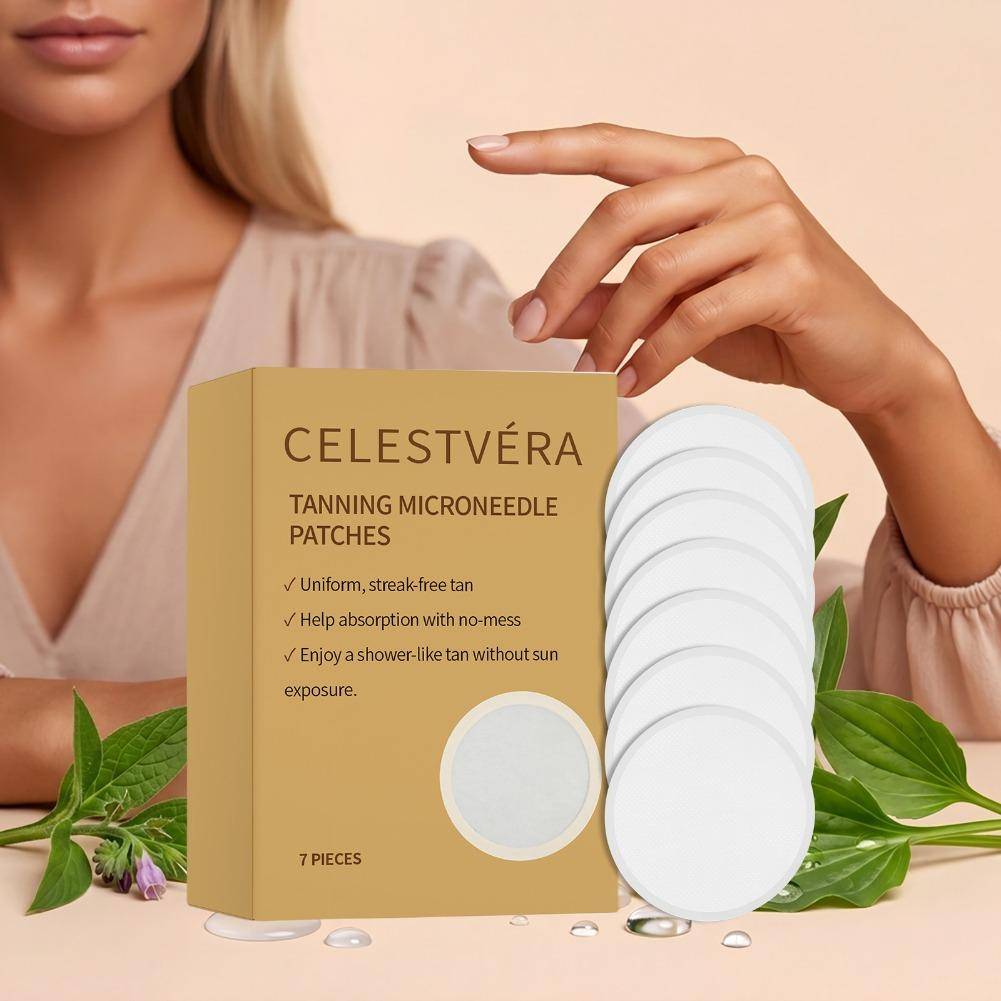 7-70pcs No Sun Tanning Microneedle Patches Gentle Non-Irritating Self-Tan Patches Deep Skin Care for Natural Bronze Glow Tan