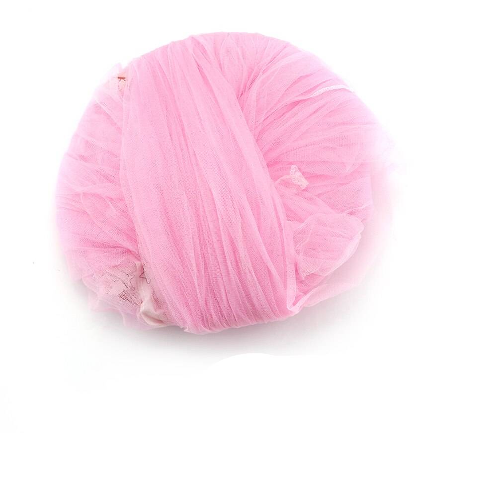 Snyggt kupolhängande myggnät kupol sängnät baldakin lätt att installera barn baby sängkläder spets säng baldakin sovrum inredning - Rosa.