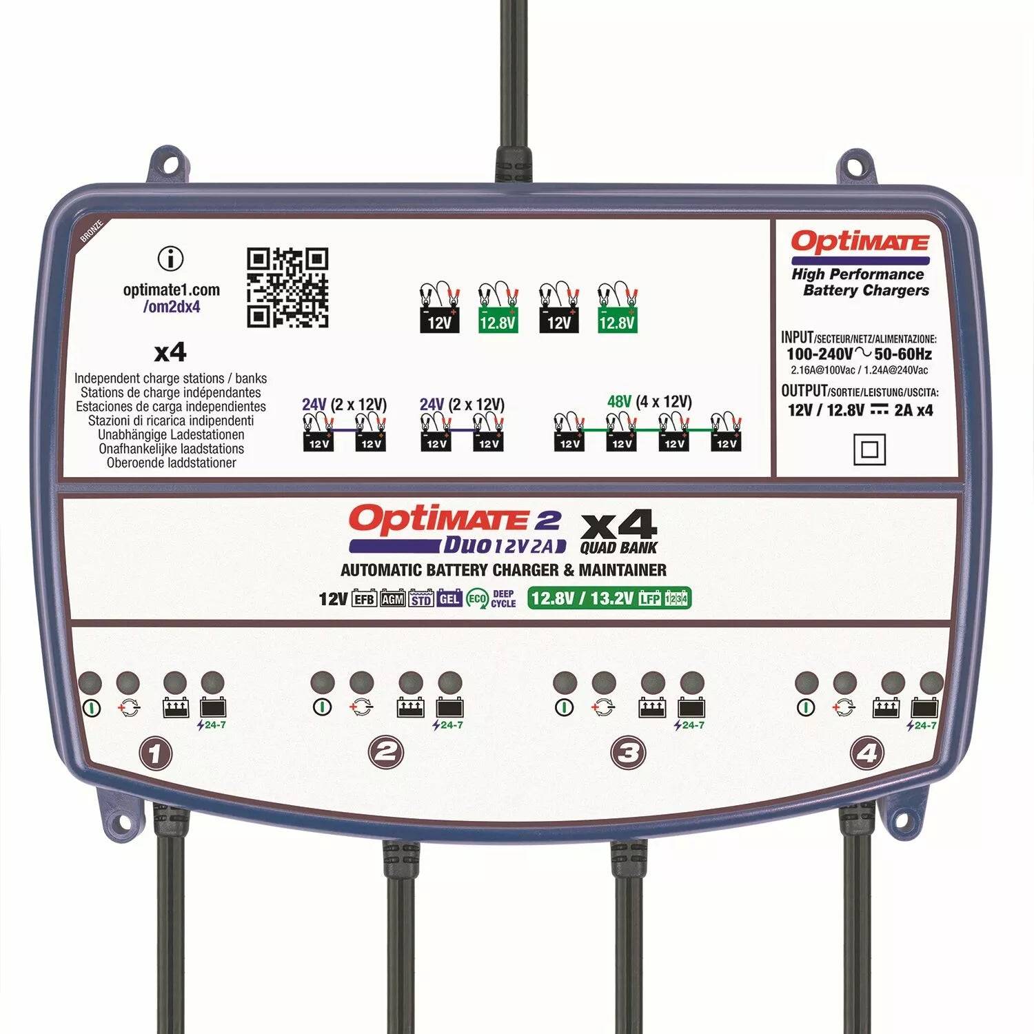TECMATE OPTIMATE 2 DUO 4-BANKS TM574