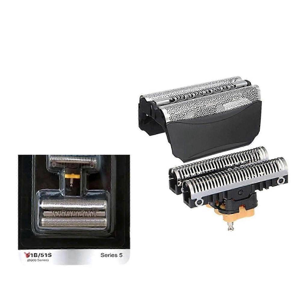 51B Ersättningshuvud med folieblad, Kompatibelt med Braun Series 8000, 8970, 8975, 8985, 8986, 8987, 8990, 8991, 8995, 8595 Elektriska Rakapparater
