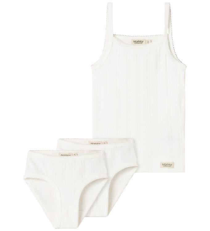 MarMar Underklädesset - Modal/Pointelle - Svag White - MarMar - 2-3 år (92-98) - Underkläder