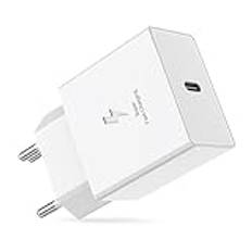 25W USB C-Laddare för Samsung Galaxy S24 S23 S22 S21 S20 Plus/Ultra S10/Z Fold 5/4, Z Flip 5/4 Note20/10 A54 A53 A23 Tablet (PPS)/Pad/Phone Snabbladdare, Typ C Strömadapter för Mobiltelefon, Vit