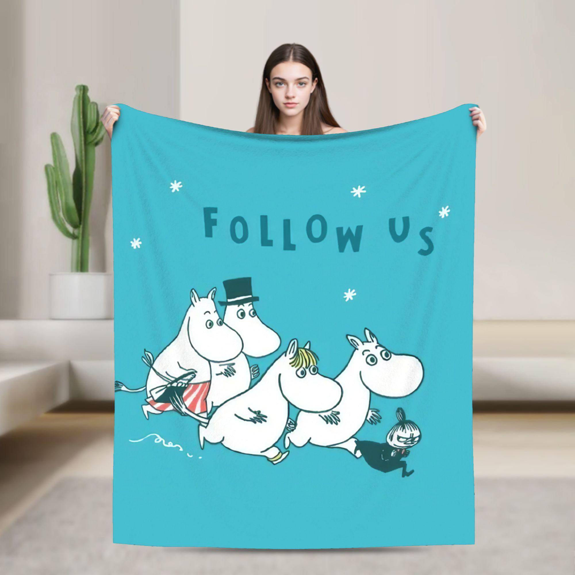 Höst Muminflum Sammetsplädar MOOMINS Filt för Sängkläder Bil Lätt Sängöverkast