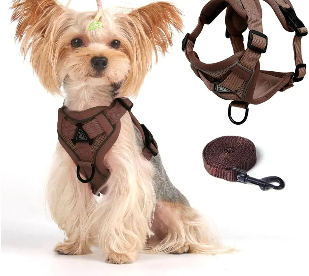 Adjustable Cat Vest Harness and Leash Set - Reflective Trim for All Sizes - ROSE RED / L (L)