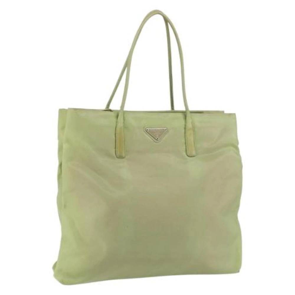 Prada Vintage Pre-owned Nylon Tote - Vintage - Dame - Grøn - ONE SIZE - Nylon