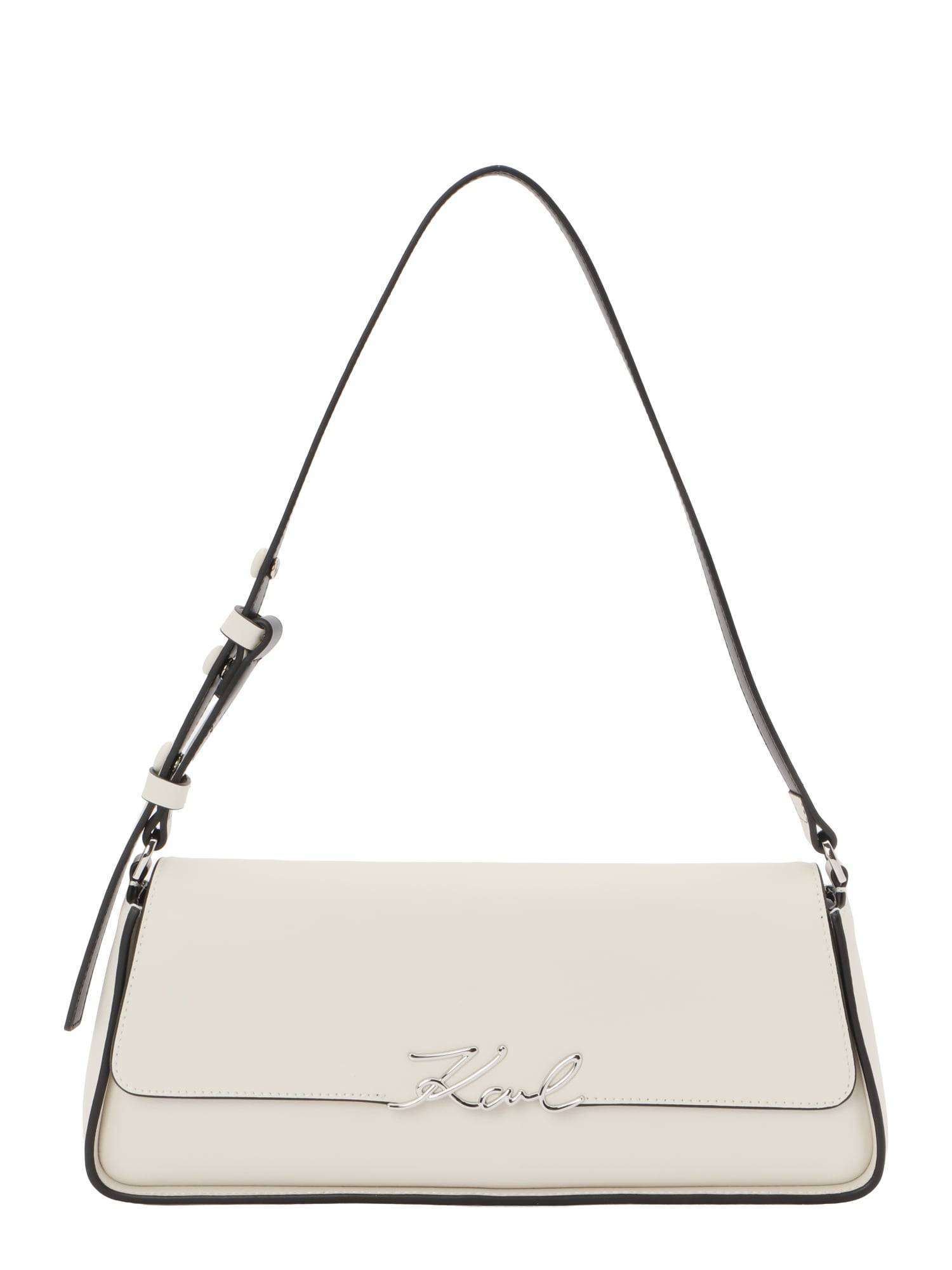 Karl Lagerfeld Skuldertaske 'K/SIGNATURE'  hvid