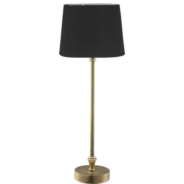 Bordslampa Liam inkl. skärm, Mässing & Svart - PR Home