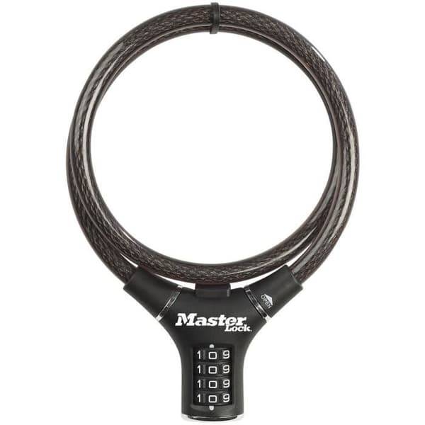 Cykellås - MASTER LOCK - 8229EURDPRO - 90 cm kabel - Sort - snoet stål