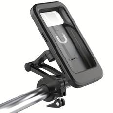 TEMU 1pc Motorcycle Phone Holder, 360° Rotatable Adjustable Abs Bicycle Phone Mount, Supports Electric Bikes, Cars And Motorcycles