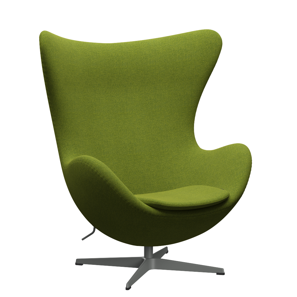 3316 Ægget loungestol, stel i silver grey af Arne Jacobsen Hallingdal - 980 Green - Jacobsen Plus