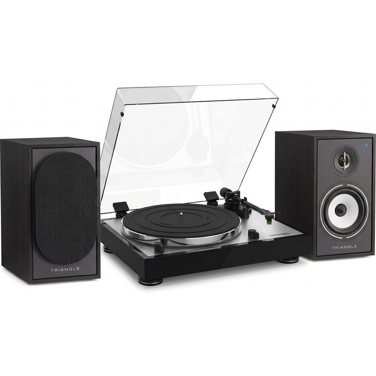 Thorens + Triangle TD 402 DD svartlackerad + BR02 Connect svart (2-pack)